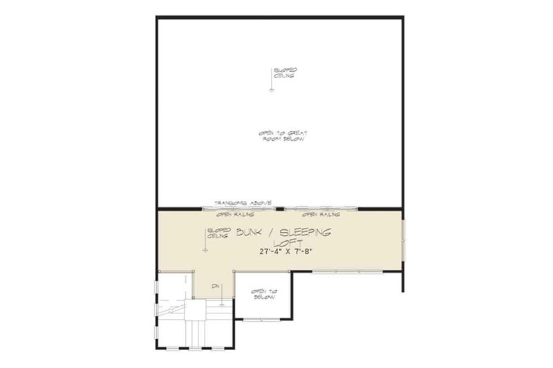 House Design - Floor Plan - Upper Floor for Contemporary House Plan #17-3393 - 3 bed, 2 bath