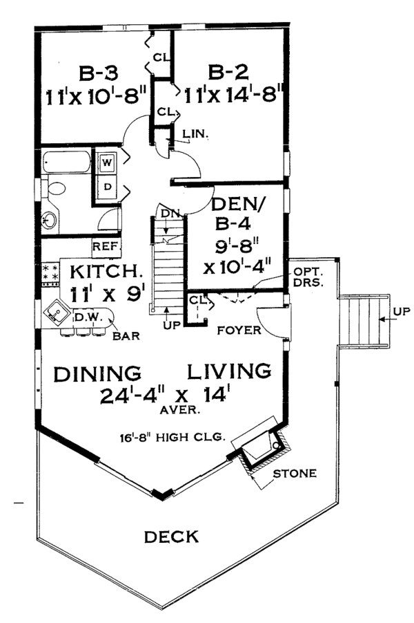 House Design - Contemporary Floor Plan - Main Floor Plan #3-272