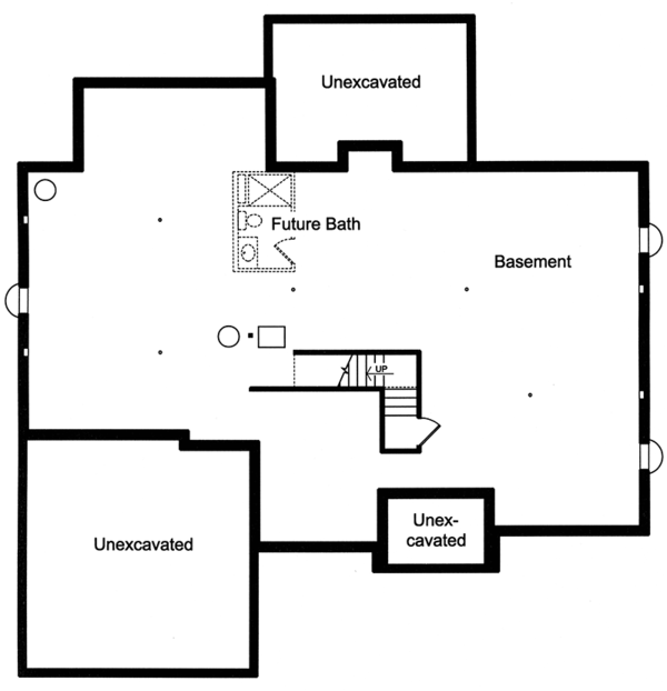 Home Plan - Traditional Floor Plan - Lower Floor Plan #46-863