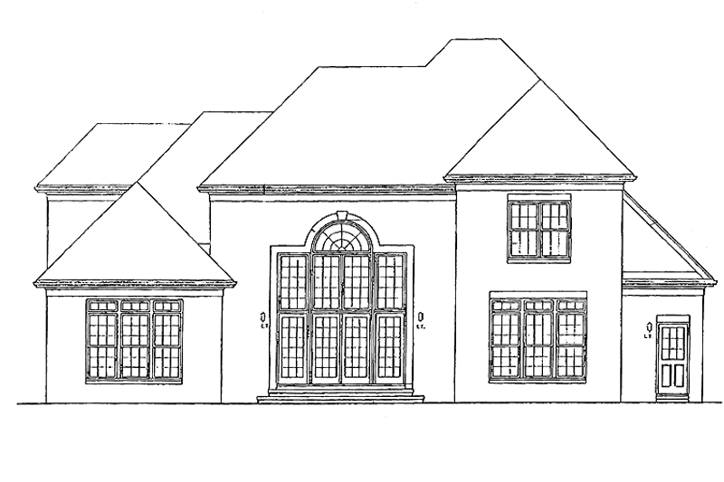 Architectural House Design - Exterior - Rear Elevation for Traditional House Plan #453-219 - 3 bed, 2.5 bath