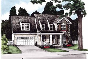 Country Exterior - Front Elevation Plan #927-611