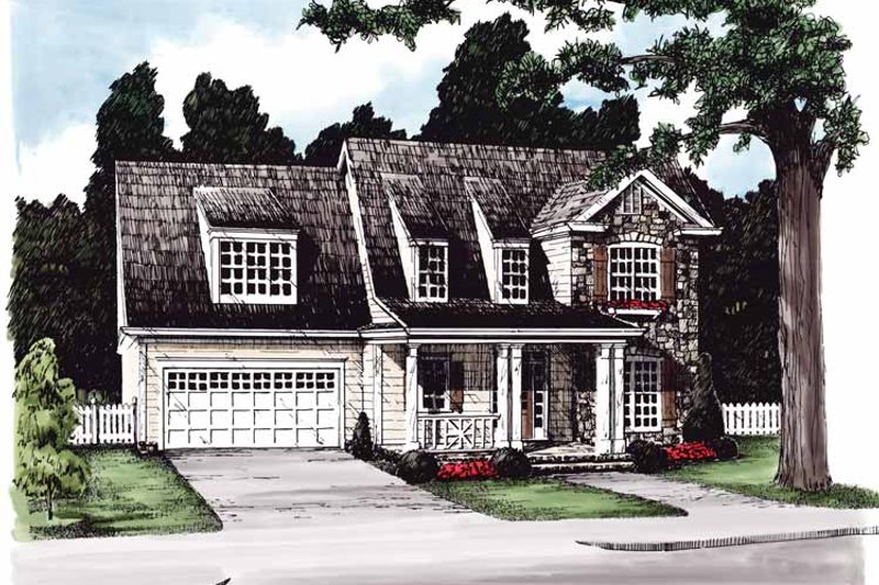 House Blueprint - Country Exterior - Front Elevation Plan #927-611
