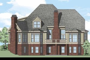 Exterior - Rear Elevation for European House Plan #927-477 - 4 bed, 3.5 bath