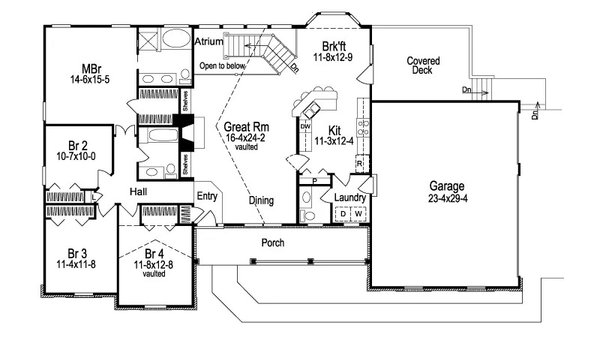 Ranch Floor Plan - Main Floor Plan #57-719