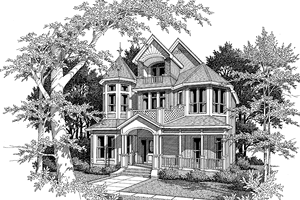 Dream House Plan - Victorian Exterior - Front Elevation Plan #952-24