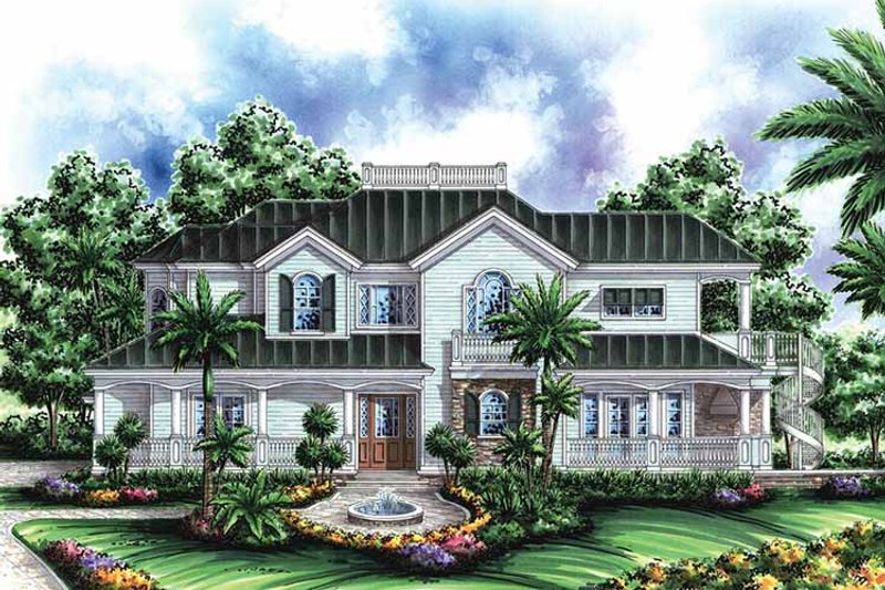 Dream House Plan - Exterior - Front Elevation 3 for Southern House Plan #1017-53 - 3 bed, 4.5 bath