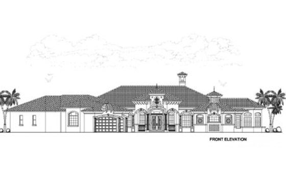 Exterior - Other Elevation for European House Plan #420-125 - 4 bed, 5.5 bath