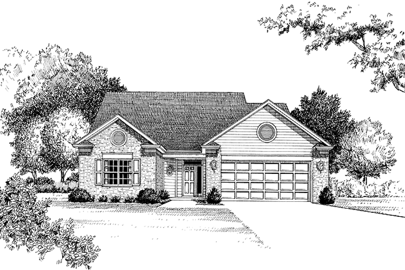 House Blueprint - Colonial Exterior - Front Elevation Plan #453-285