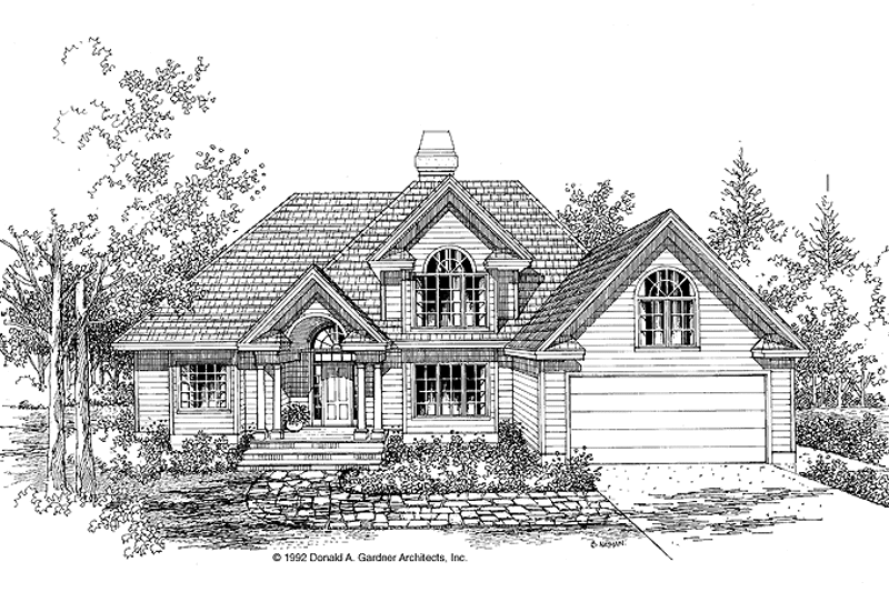 Architectural House Design - Exterior - Front Elevation 3 for Traditional House Plan #929-138 - 3 bed, 2.5 bath