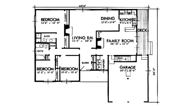 House Plan Design - Contemporary Floor Plan - Main Floor Plan #320-1281