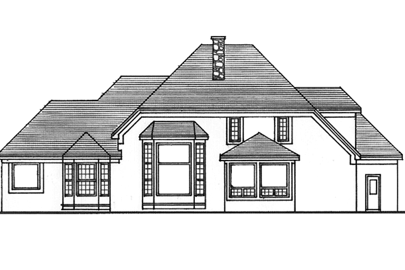 Home Plan - Exterior - Rear Elevation for Traditional House Plan #51-930 - 3 bed, 2.5 bath