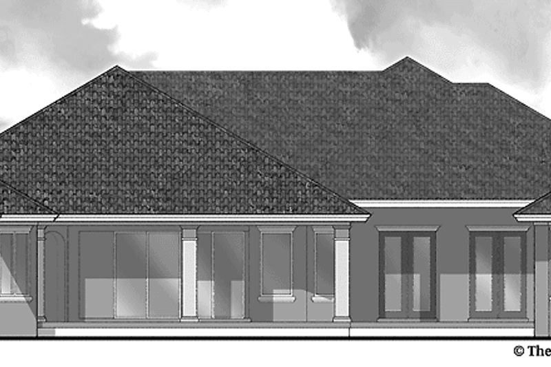 Dream House Plan - Exterior - Rear Elevation 2 for Mediterranean House Plan #930-58 - 4 bed, 3.5 bath