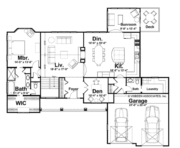 House Plan Design - Craftsman Floor Plan - Main Floor Plan #928-149
