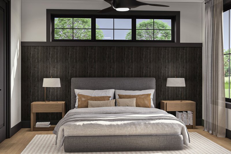 House Blueprint - Interior - Master Bedroom 1 for Modern House Plan #455-470 - 3 bed, 2.5 bath