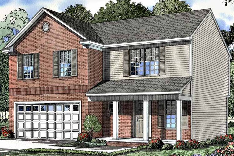 Architectural House Design - Exterior - Front Elevation 3 for Colonial House Plan #17-3088 - 4 bed, 2.5 bath