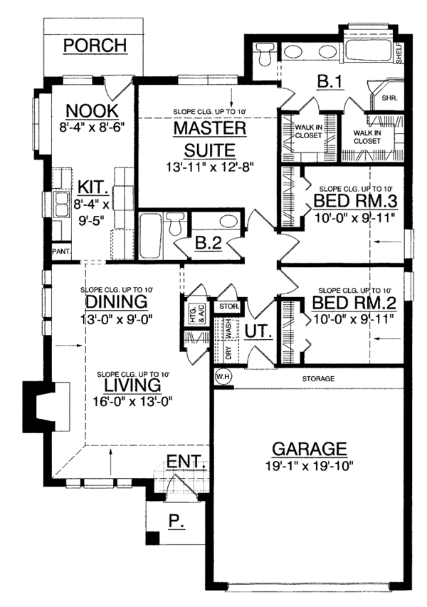 Dream House Plan - Traditional Floor Plan - Main Floor Plan #40-469
