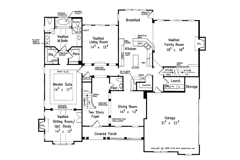Home Plan - Floor Plan - Main Floor for European House Plan #927-102 - 4 bed, 3.5 bath