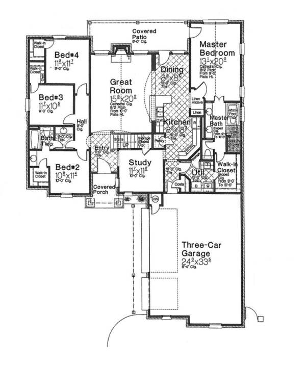 Dream House Plan - European Floor Plan - Main Floor Plan #310-1275