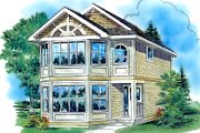 Colonial Style House Plan - 3 Beds 3 Baths 1121 Sq/Ft Plan #18-2005 