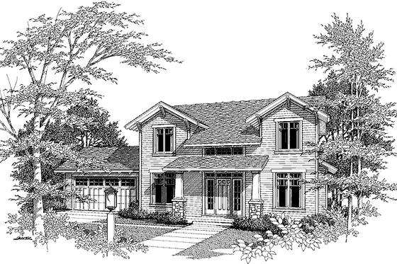 Exterior - Front Elevation 3 for Craftsman House Plan #48-760 - 3 bed, 2.5 bath