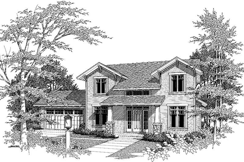 Architectural House Design - Exterior - Front Elevation 3 for Craftsman House Plan #48-760 - 3 bed, 2.5 bath
