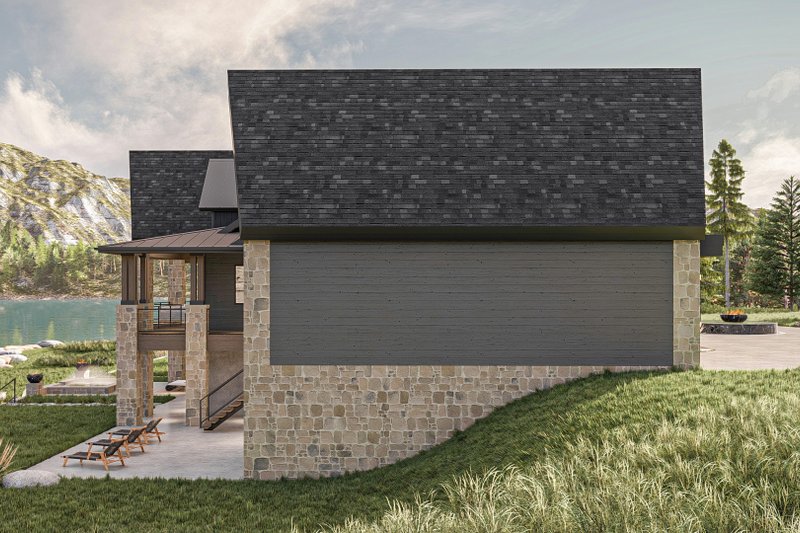 Dream House Plan - Exterior - Other Elevation 3 for Modern House Plan #455-232 - 2 bed, 3 bath