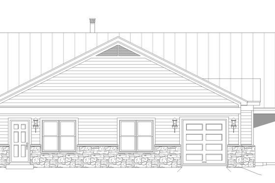 Exterior - Other Elevation 1 for Country House Plan #932-492 - 2 bed, 2 bath