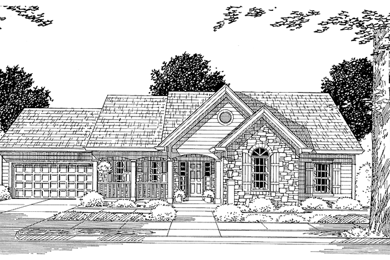 Home Plan - Exterior - Front Elevation 3 for Country House Plan #46-598 - 3 bed, 2 bath