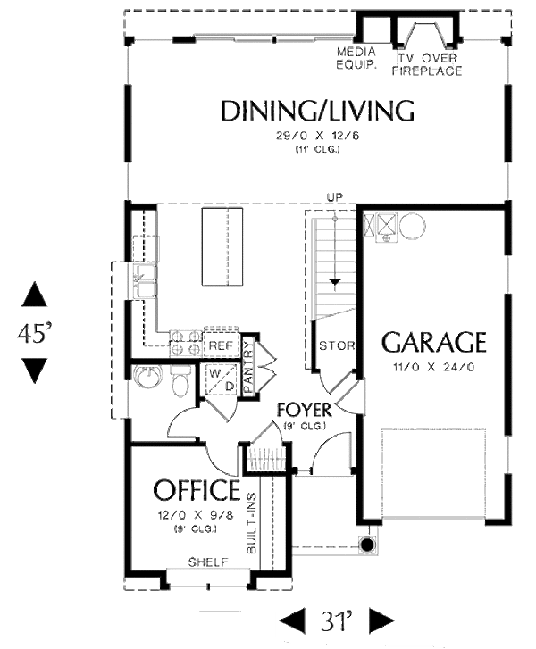 Traditional Floor Plan - Main Floor Plan #48-487