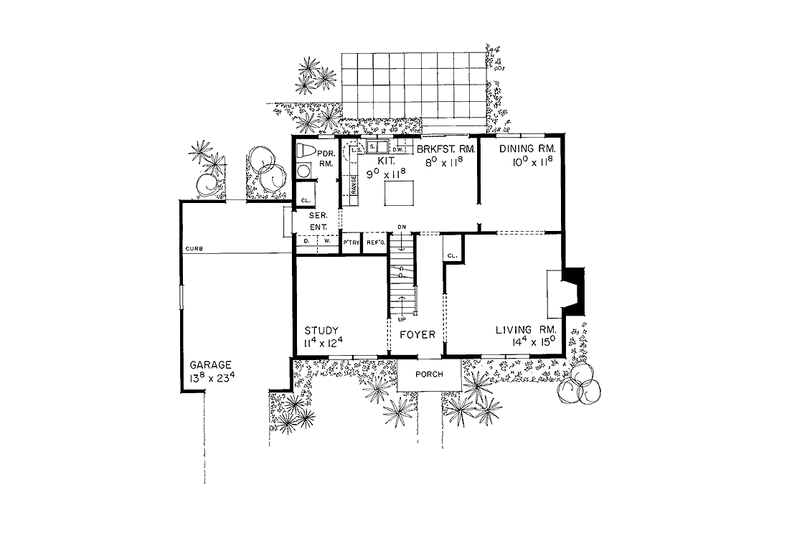House Plan Design - Floor Plan - Main Floor for Colonial House Plan #72-998 - 3 bed, 2.5 bath