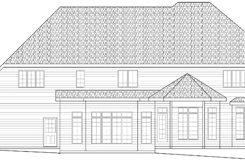 Home Plan - Exterior - Rear Elevation for Classical House Plan #328-416 - 4 bed, 3.5 bath