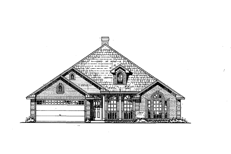 House Design - Country Exterior - Front Elevation Plan #42-537