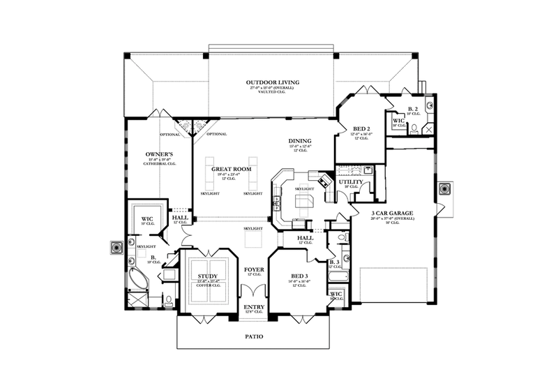 Dream House Plan - Floor Plan - Main Floor for European House Plan #1058-52 - 3 bed, 3 bath