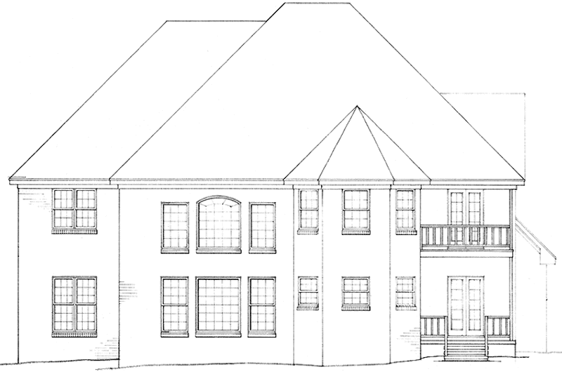 Dream House Plan - Exterior - Rear Elevation for Country House Plan #10-288 - 4 bed, 4 bath