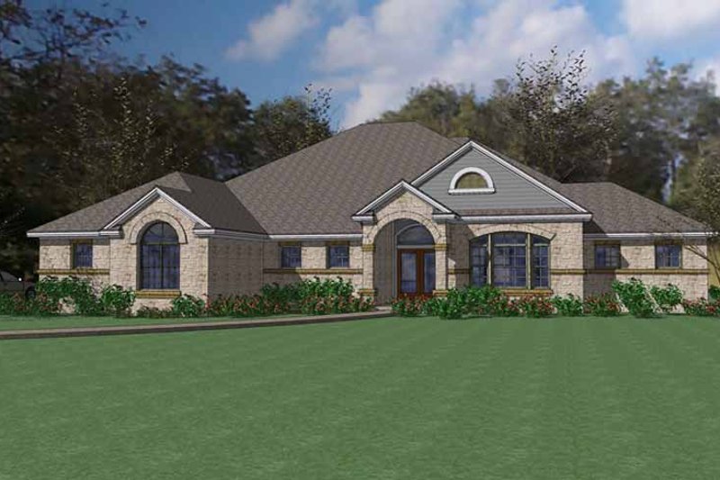 House Plan Design - Mediterranean Exterior - Front Elevation Plan #120-235