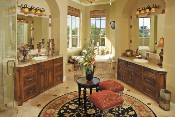 Interior - Master Bathroom for Mediterranean House Plan #930-57 - 4 bed, 3.5 bath