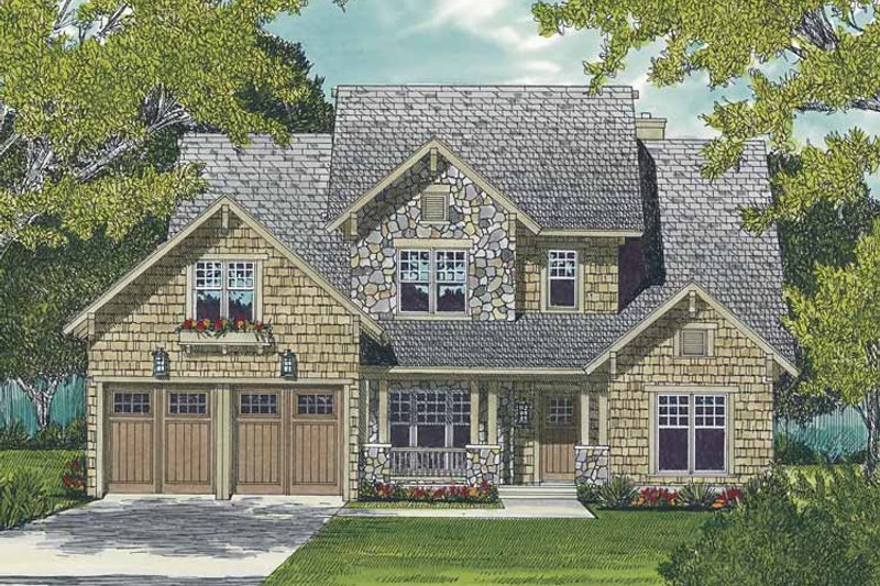 House Plan Design - Craftsman Exterior - Front Elevation Plan #453-510