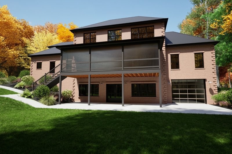 House Plan Design - Exterior - Rear Elevation 2 for Contemporary House Plan #1116-58 - 4 bed, 3.5 bath