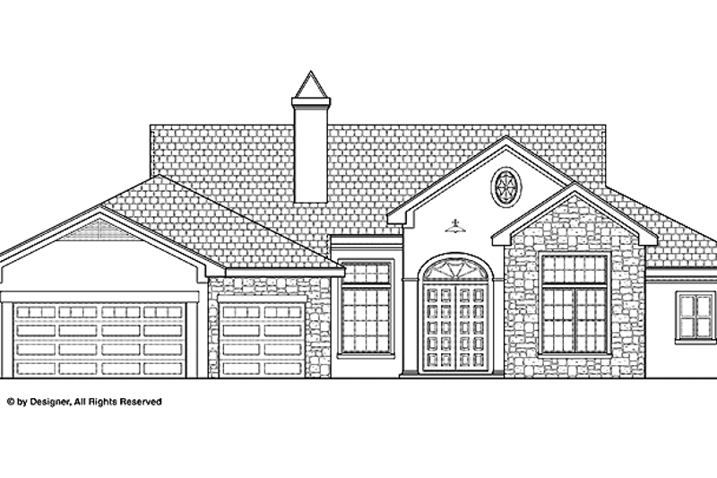 House Blueprint - Traditional Exterior - Front Elevation Plan #1019-16