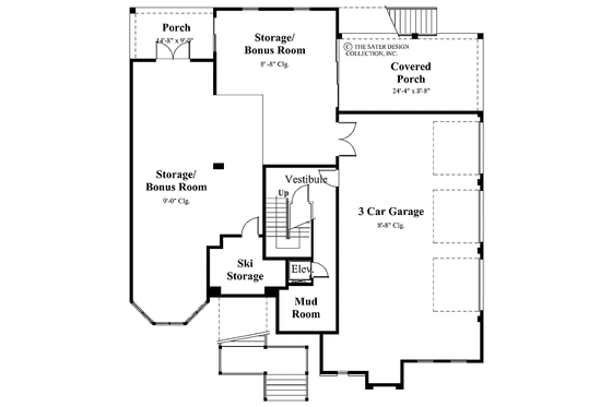 Floor Plan - Lower Floor for Traditional House Plan #930-133 - 5 bed, 4.5 bath