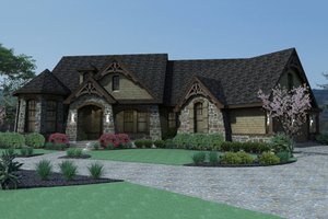 Mountain Lodge craftsman home by David Wiggins 2800 sft