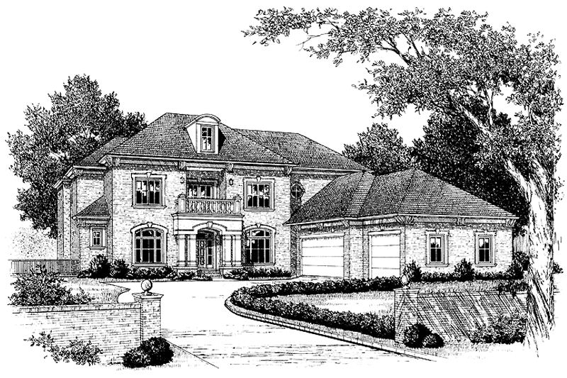 Dream House Plan - Exterior - Front Elevation 3 for Country House Plan #453-377 - 5 bed, 4.5 bath