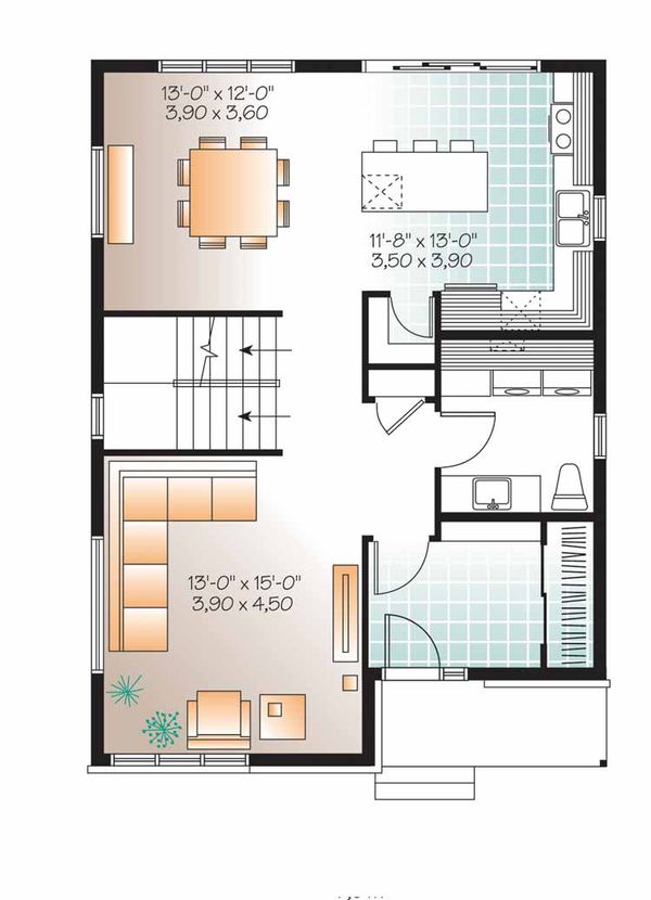 Home Plan - Contemporary Floor Plan - Main Floor Plan #23-2553