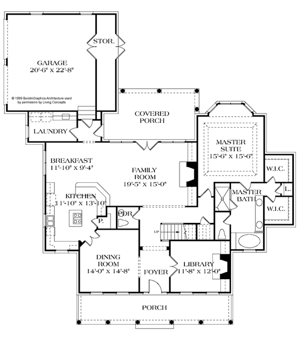 Architectural House Design - Classical Floor Plan - Main Floor Plan #453-418