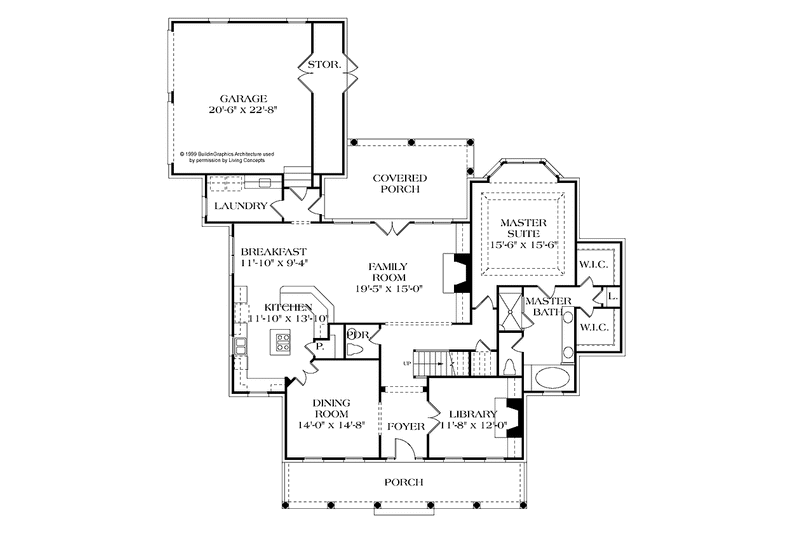 Dream House Plan - Floor Plan - Main Floor for Classical House Plan #453-418 - 4 bed, 3.5 bath