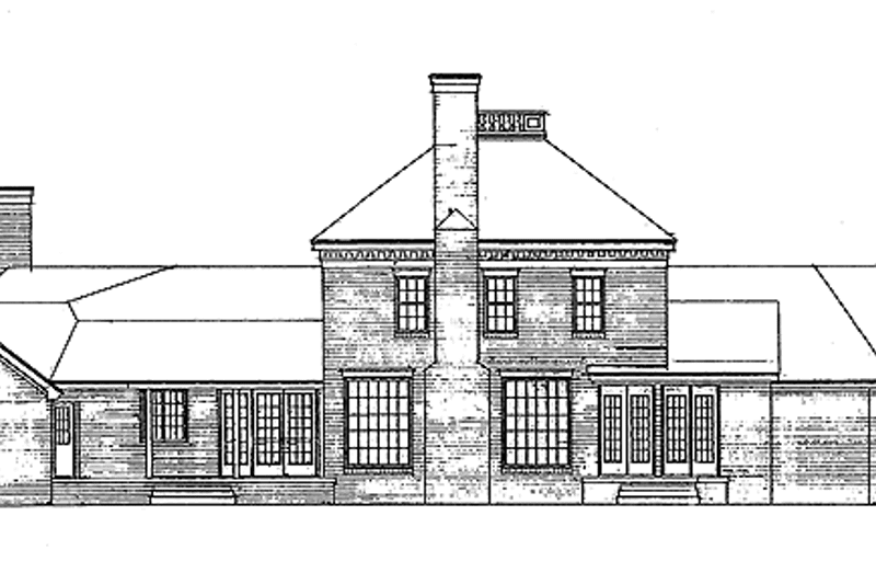 House Design - Exterior - Rear Elevation for Classical House Plan #310-1072 - 4 bed, 4.5 bath