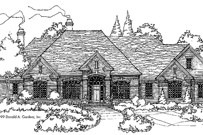 Home Plan - Exterior - Front Elevation 5 for European House Plan #929-496 - 4 bed, 3.5 bath