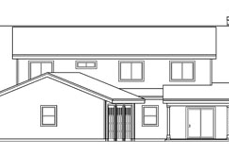 Dream House Plan - Exterior - Rear Elevation for Country House Plan #124-771 - 3 bed, 2.5 bath