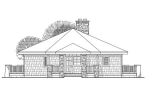 Exterior - Front Elevation for Craftsman House Plan #124-186 - 3 bed, 2 bath