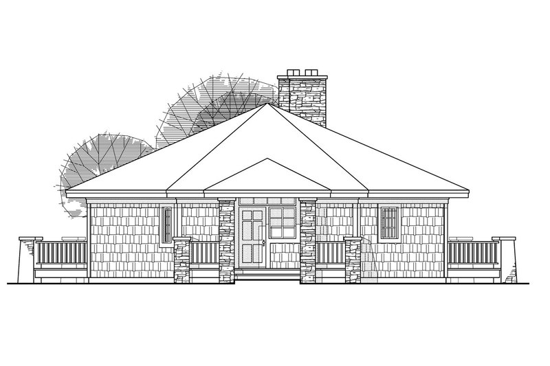 Home Plan - Exterior - Front Elevation for Craftsman House Plan #124-186 - 3 bed, 2 bath